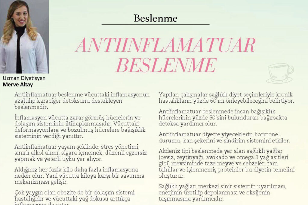 Antiinflamatuar Beslenme