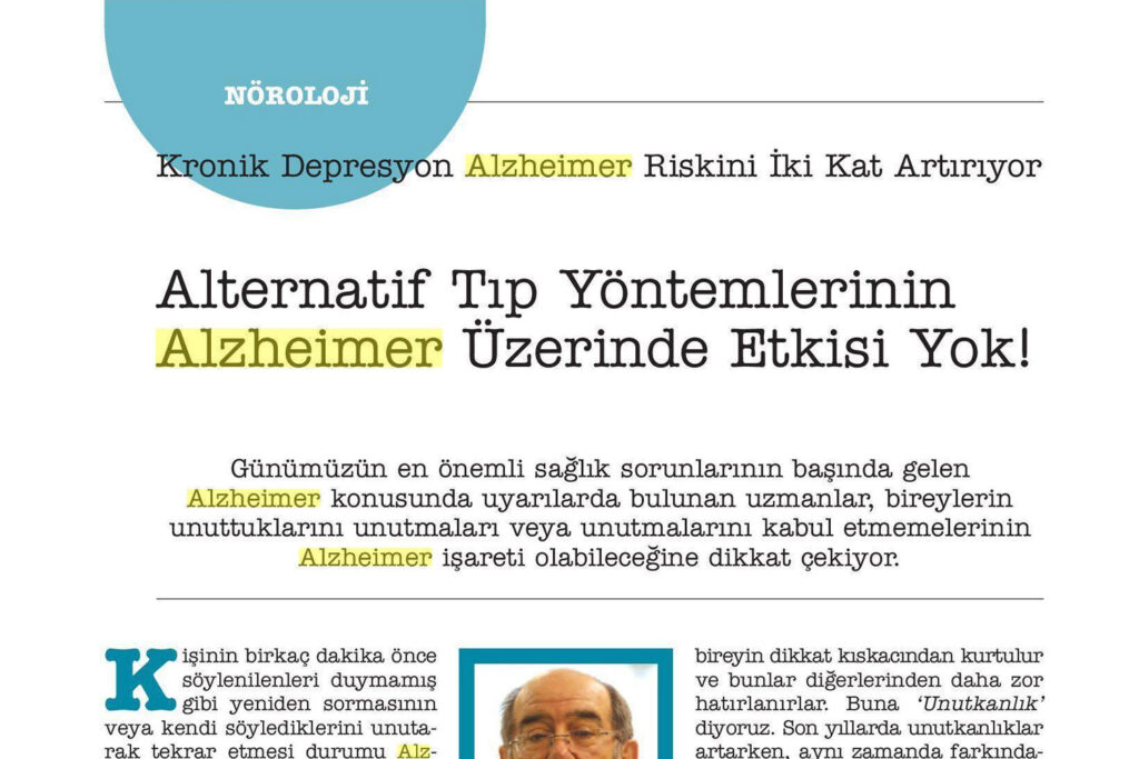 Alternatif Tedavi Yöntemlerinin Alzheimer Üzerinde Etkisi Yok!