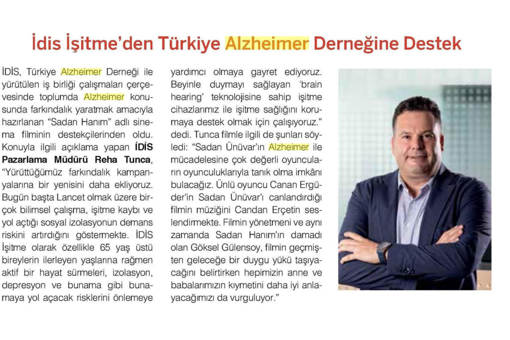 İdis İşitme'den Türkiye Alzheimer Derneğine Destek